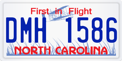 NC license plate DMH1586