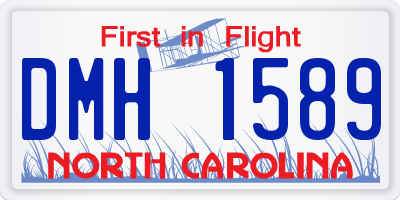 NC license plate DMH1589