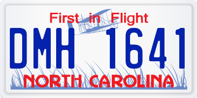 NC license plate DMH1641