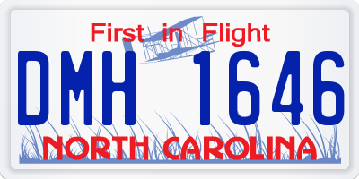 NC license plate DMH1646