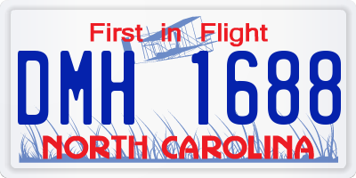 NC license plate DMH1688