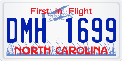 NC license plate DMH1699