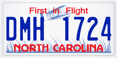 NC license plate DMH1724