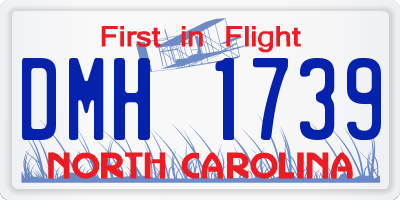 NC license plate DMH1739