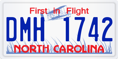 NC license plate DMH1742