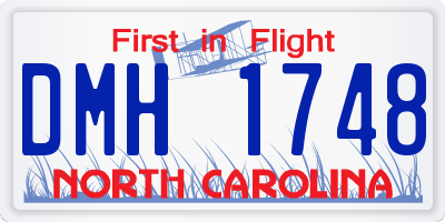 NC license plate DMH1748