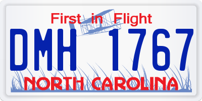 NC license plate DMH1767
