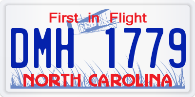 NC license plate DMH1779