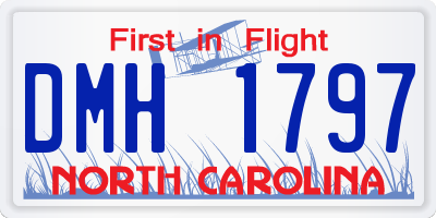 NC license plate DMH1797