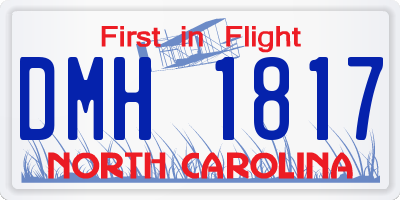 NC license plate DMH1817