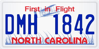 NC license plate DMH1842