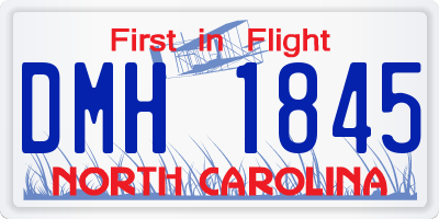 NC license plate DMH1845