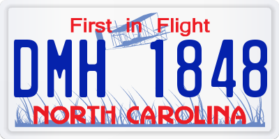 NC license plate DMH1848