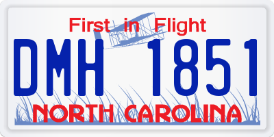 NC license plate DMH1851