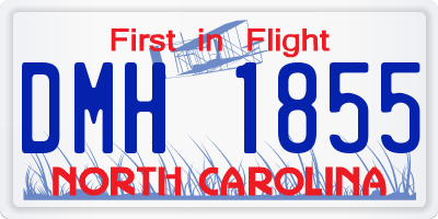 NC license plate DMH1855