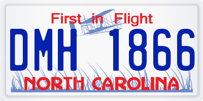 NC license plate DMH1866