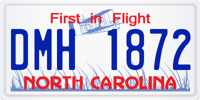 NC license plate DMH1872
