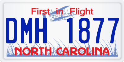 NC license plate DMH1877