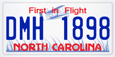 NC license plate DMH1898