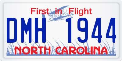 NC license plate DMH1944