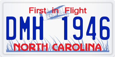 NC license plate DMH1946