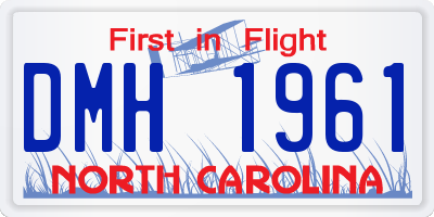 NC license plate DMH1961