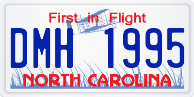 NC license plate DMH1995