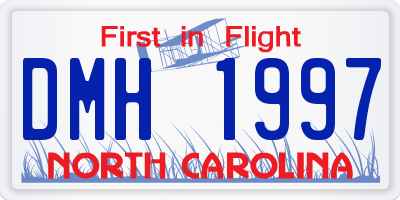 NC license plate DMH1997