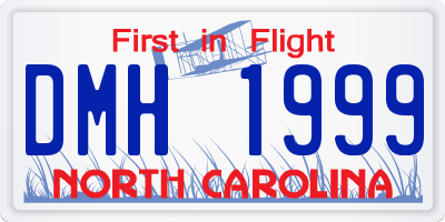 NC license plate DMH1999