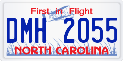 NC license plate DMH2055
