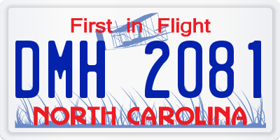 NC license plate DMH2081