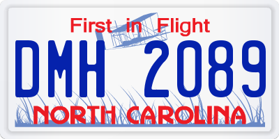 NC license plate DMH2089