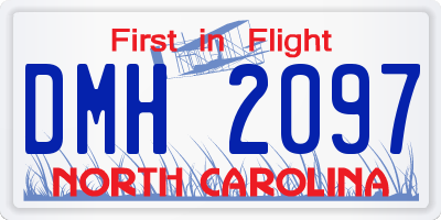 NC license plate DMH2097