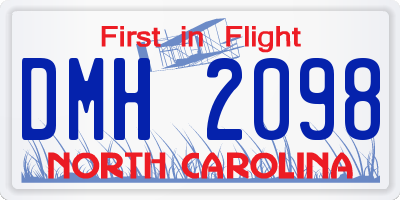 NC license plate DMH2098