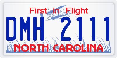NC license plate DMH2111