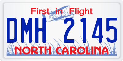 NC license plate DMH2145