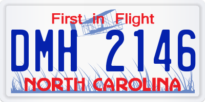 NC license plate DMH2146