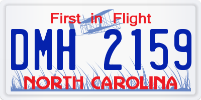 NC license plate DMH2159