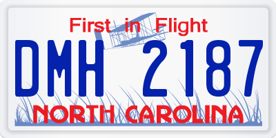 NC license plate DMH2187