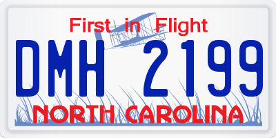 NC license plate DMH2199