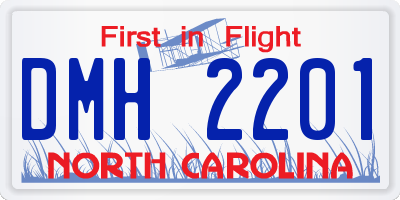 NC license plate DMH2201