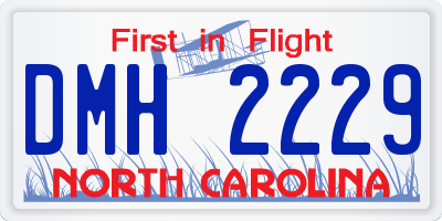NC license plate DMH2229