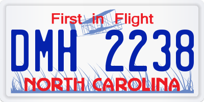 NC license plate DMH2238