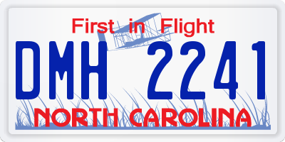 NC license plate DMH2241