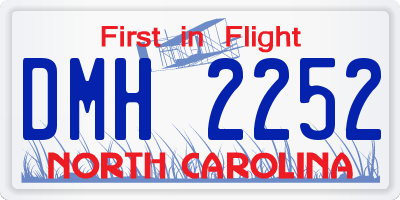 NC license plate DMH2252