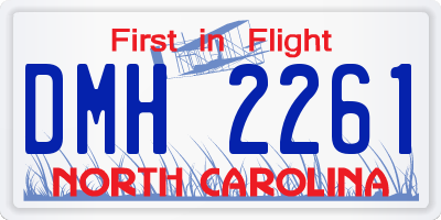 NC license plate DMH2261
