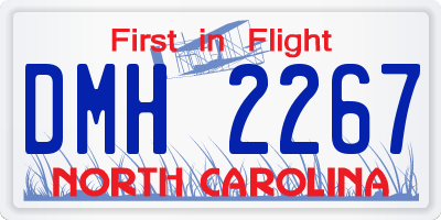 NC license plate DMH2267