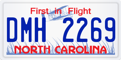 NC license plate DMH2269