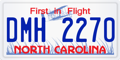 NC license plate DMH2270