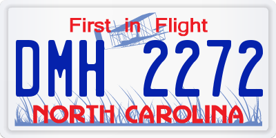 NC license plate DMH2272
